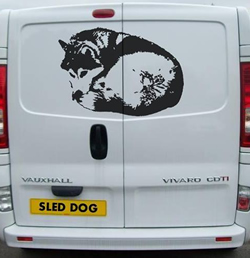 Husky Curl Van Decal